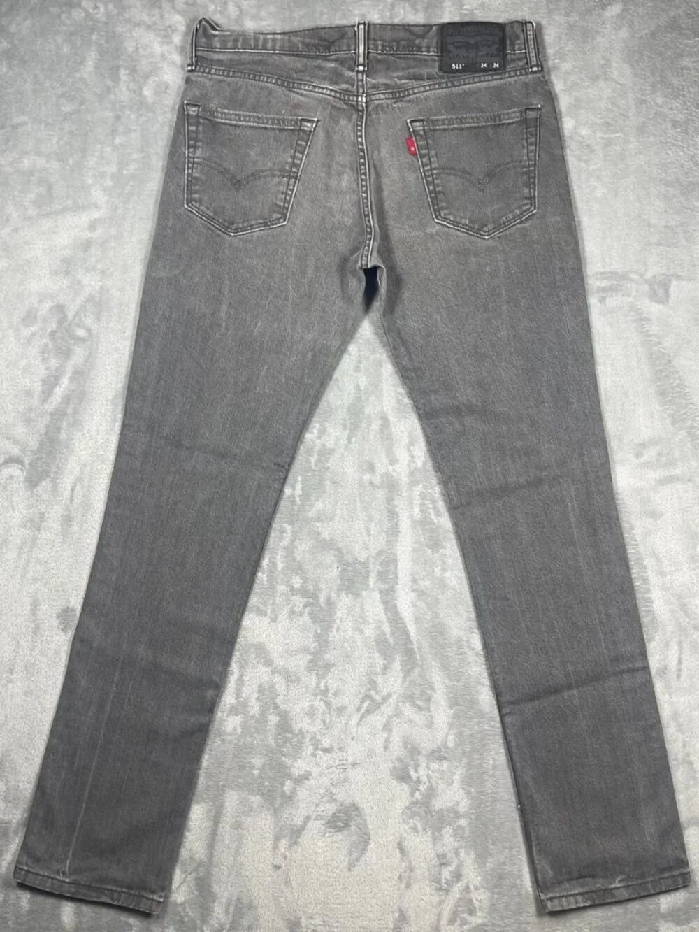 Levi’s 511 Slim Fit Jeans Gray Denim Red Tab Men’s 34x34 Stretch Pants